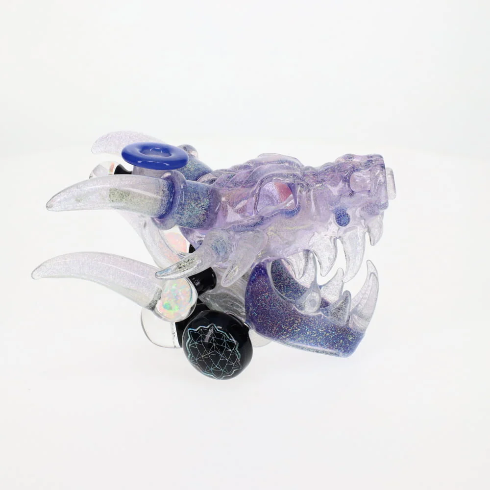 Hicdogg Glass Slain Dragon Full Dichro Bubbler - Image 4