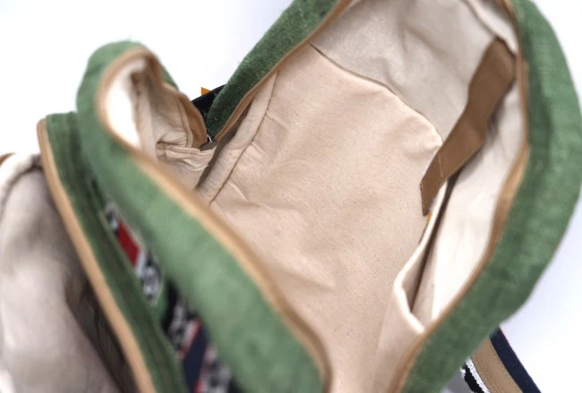 Himalayan Hemp Fabric with Embroidered Mushroom Large Backpack - Assorted Colors - Image 5