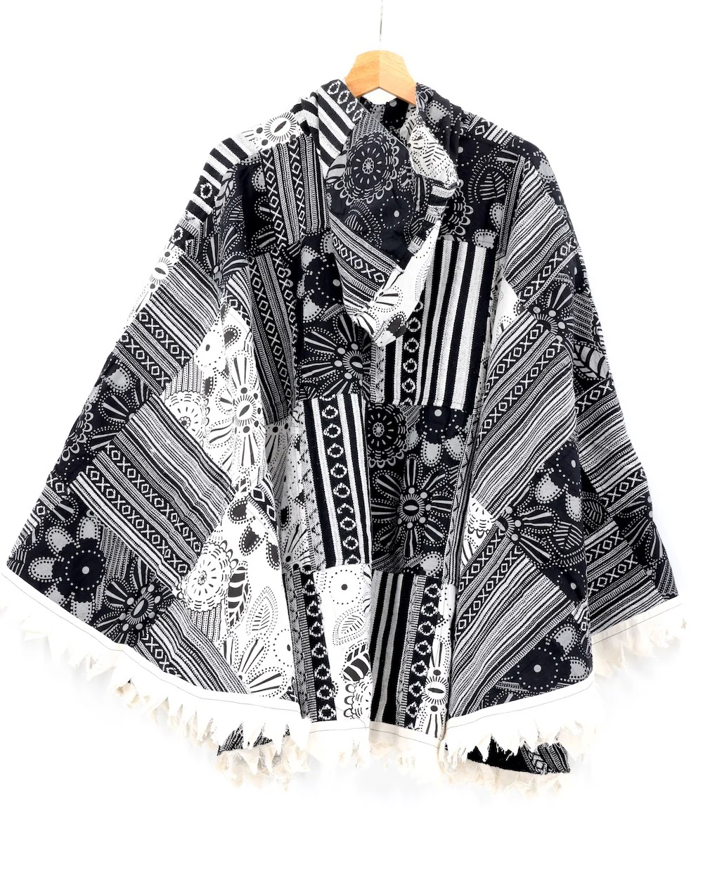 Hippie Overlock Patchwork Poncho - Image 2