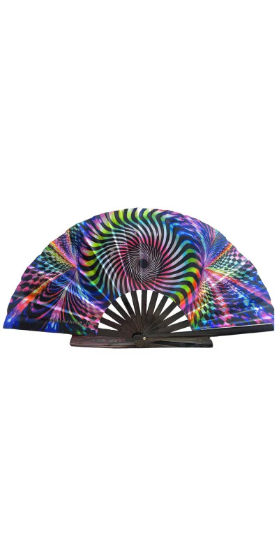 Hypnotic Rave Movement Folding Fan
