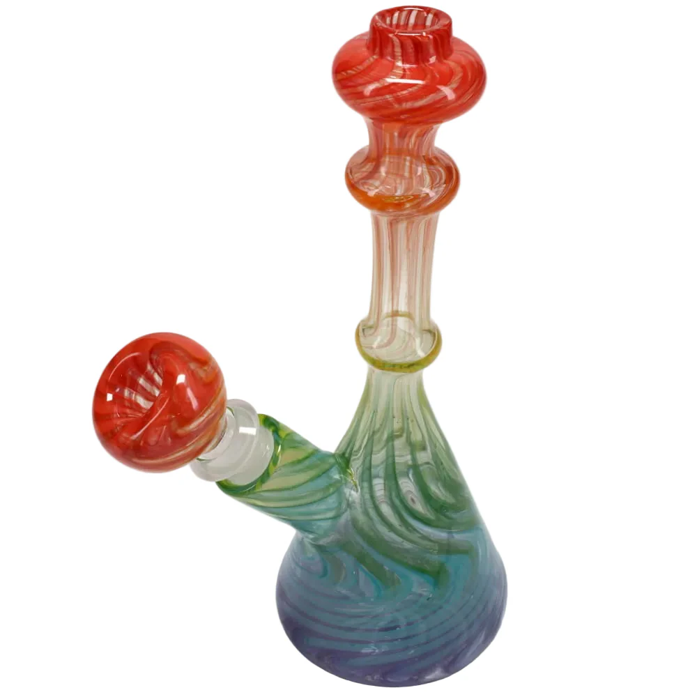 I Love Frank Glass Double Rake Mini Tube - Rainbow - Image 2