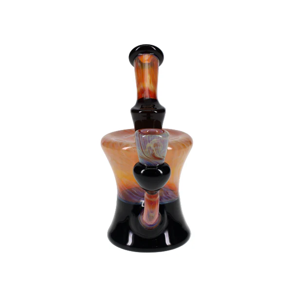 Jack Steele Glass Amber Purple/Black Bubbler - Image 2