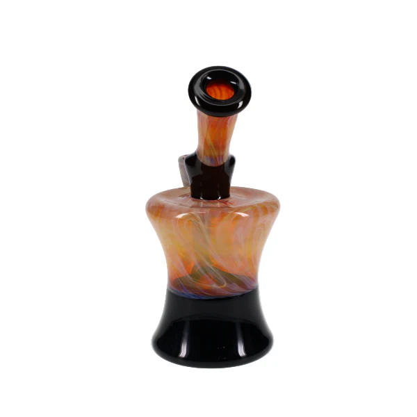 Jack Steele Glass Amber Purple/Black Bubbler - Image 3