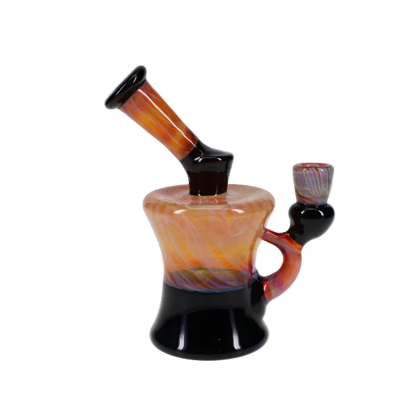 Jack Steele Glass Amber Purple/Black Bubbler - Image 4