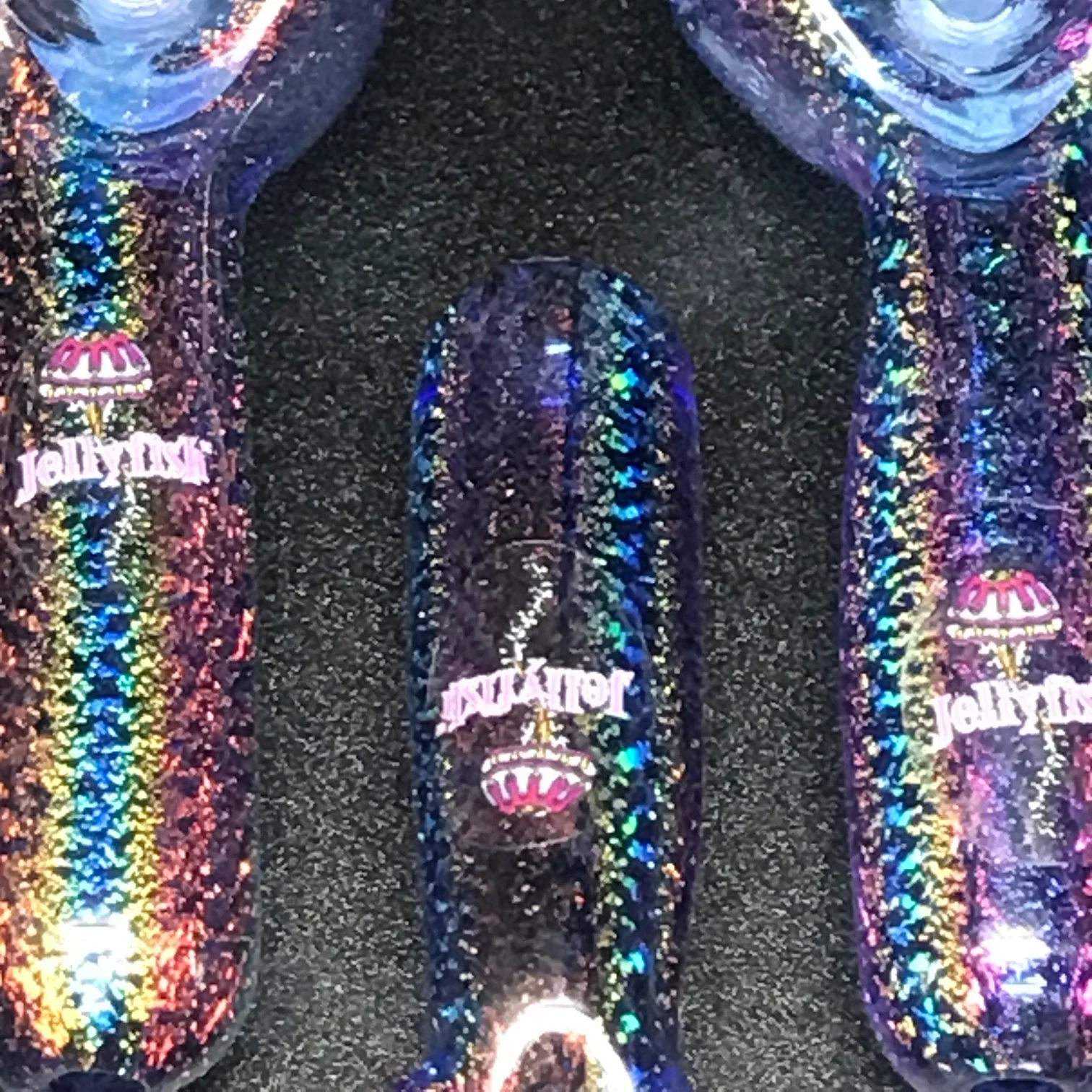 Jellyfish Glass Dichro Baby Bling Pipe - Image 3