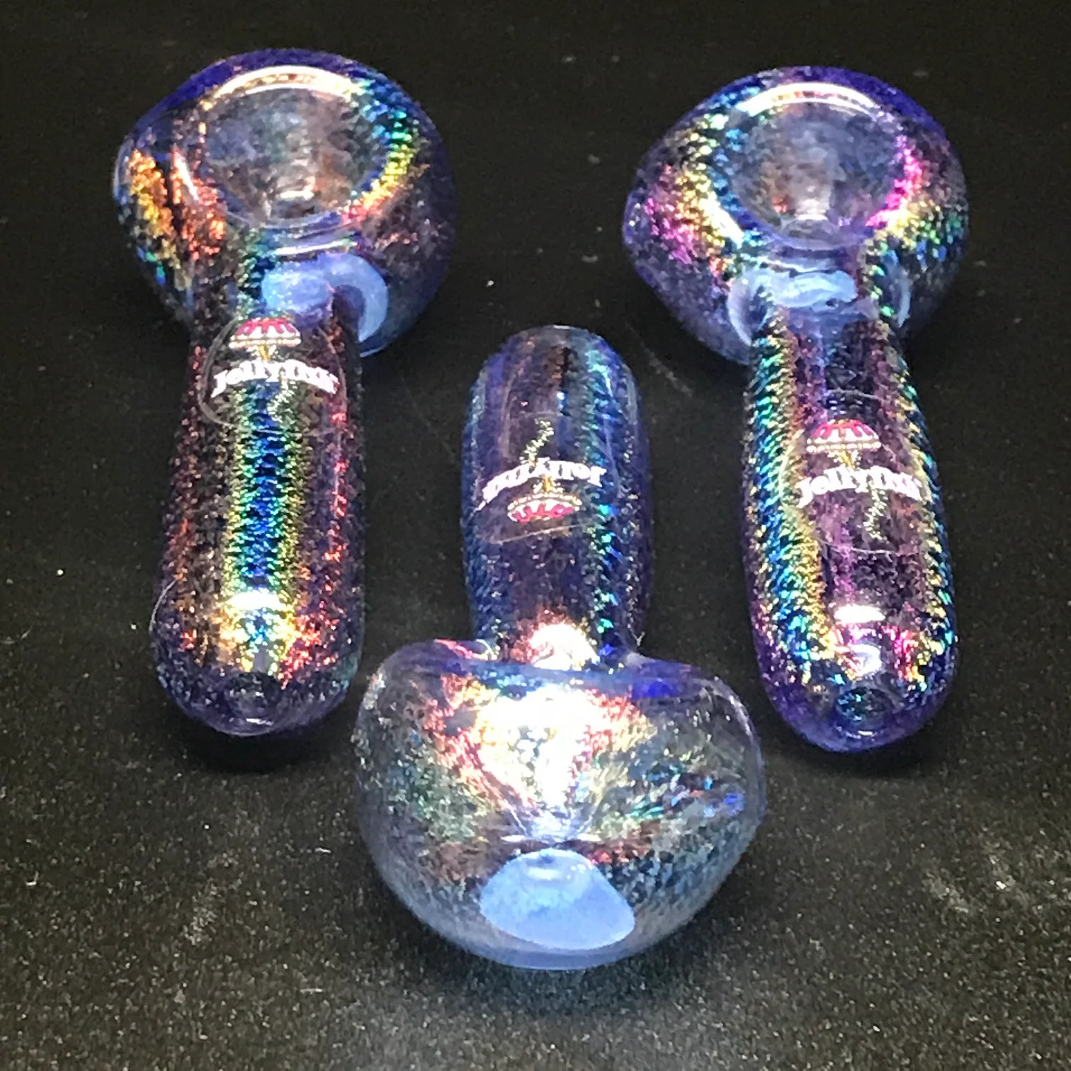 Jellyfish Glass Dichro Baby Bling Pipe - Image 4