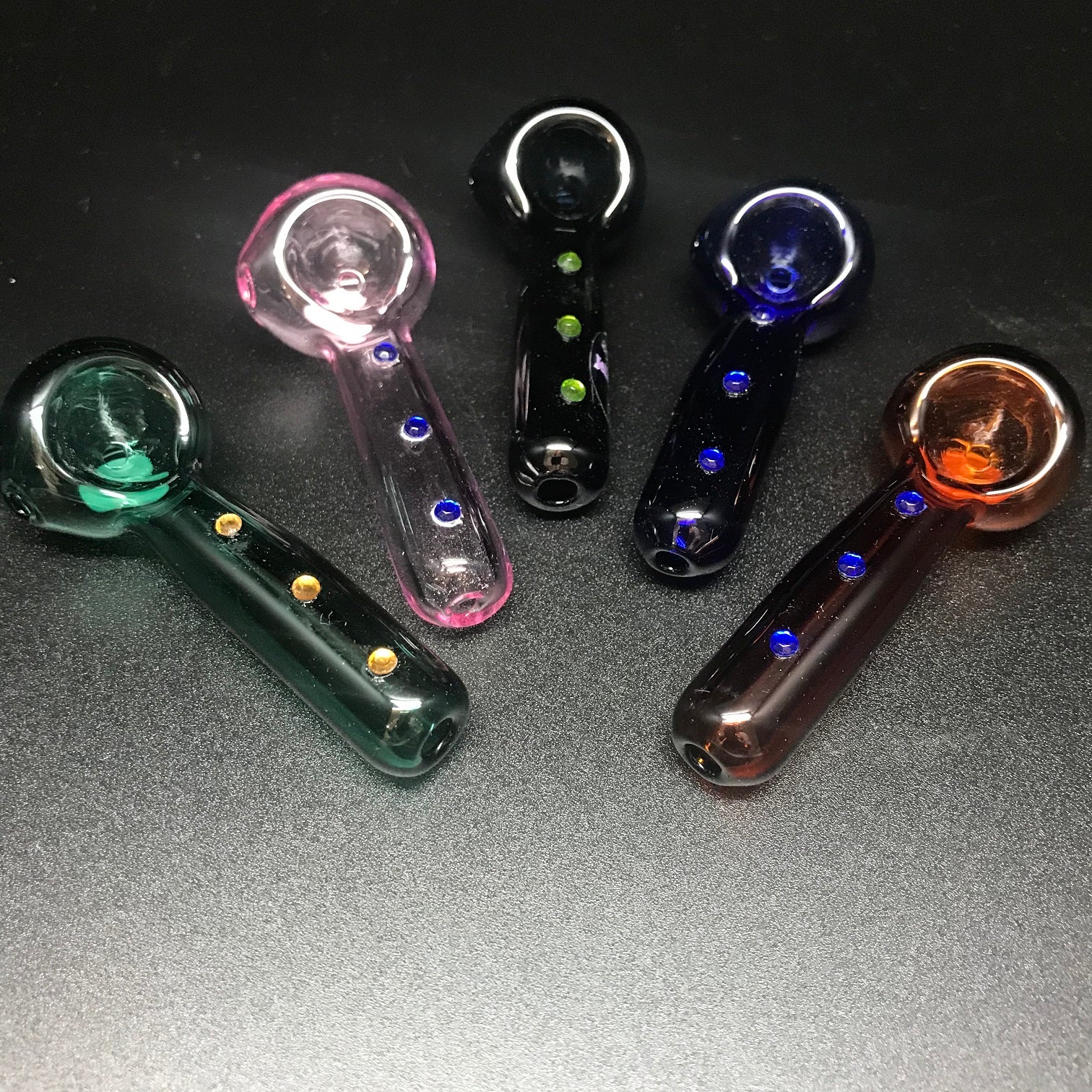 Jellyfish Glass Solid Color Sparkle Pipe - Image 3