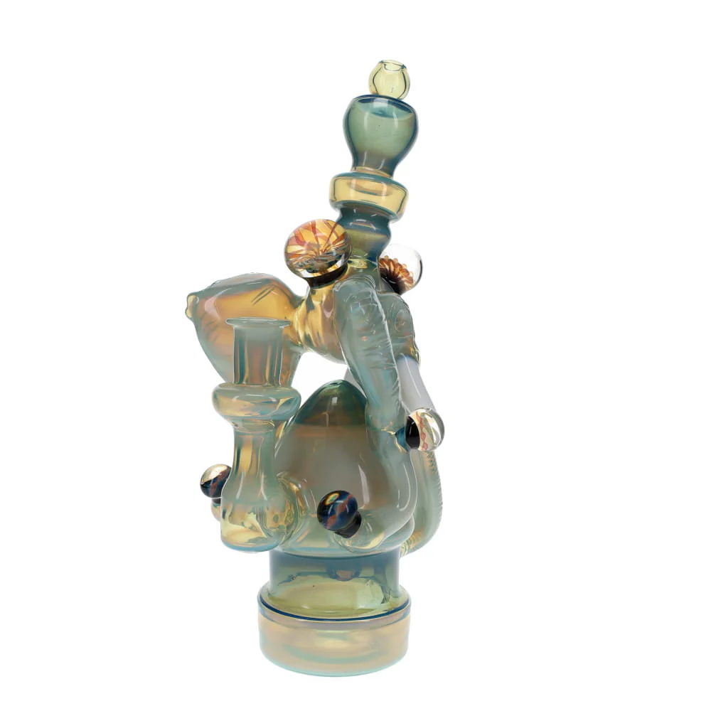 Jahnny Rise Glass Blue & Purple CFL Elephant Recycler - Image 3