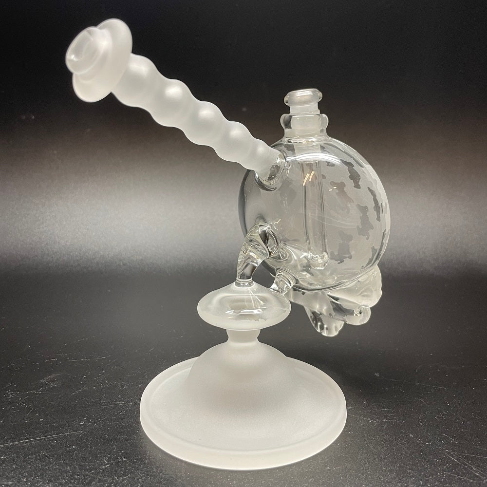 Paulie 2 Fingers Sandblasted Skull Dancing Bears Bubbler - Image 3