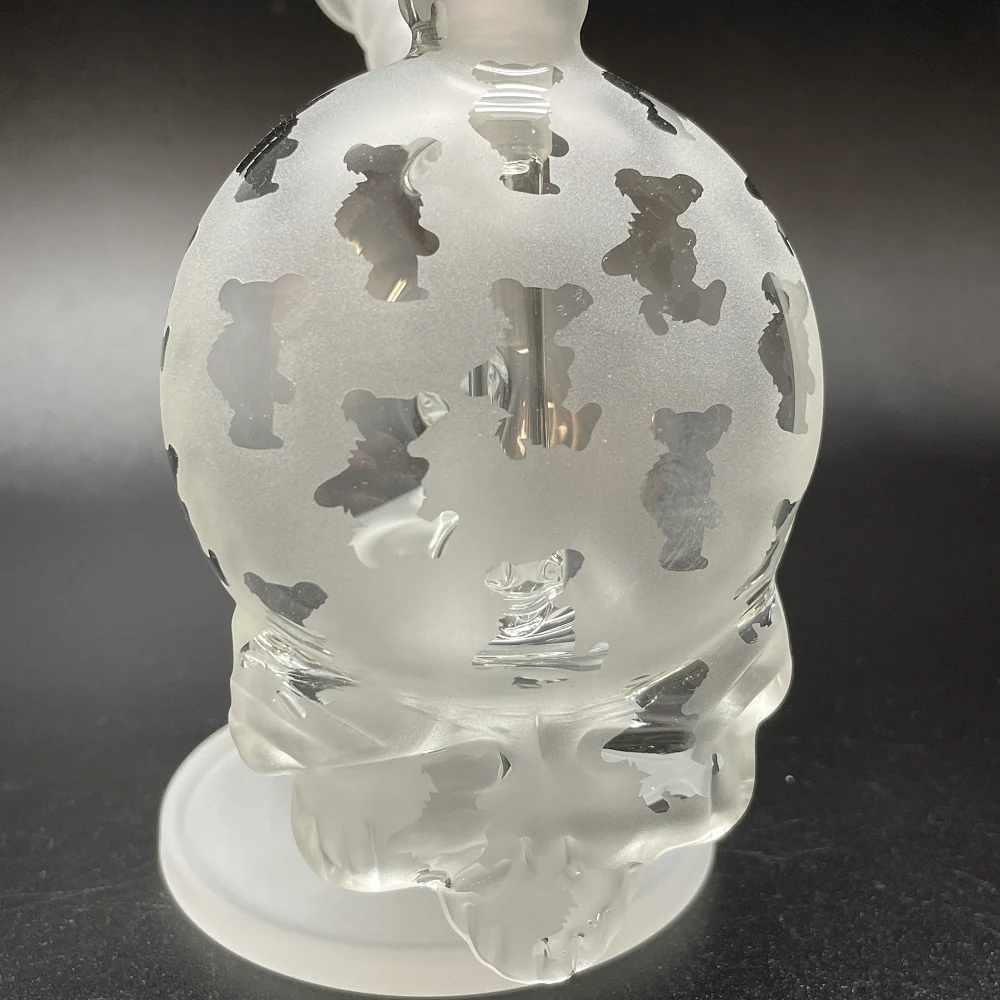 Paulie 2 Fingers Sandblasted Skull Dancing Bears Bubbler - Image 4