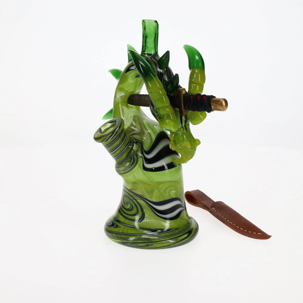 Kazy Glass X Nitro Glass Green Wig Wag Dragon - Image 4