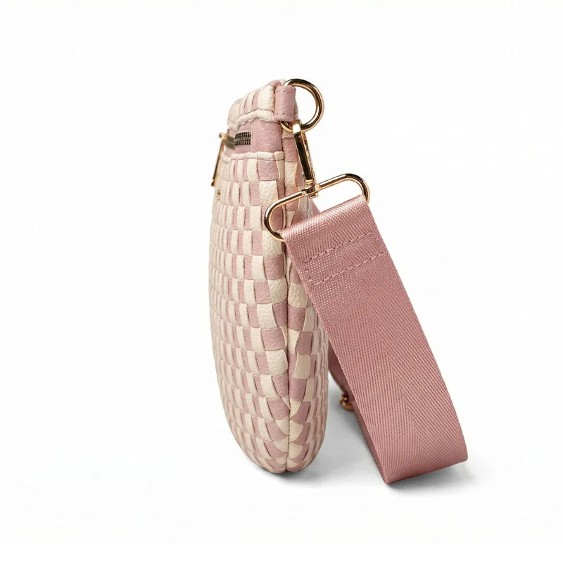 Kedzie Terrace Woven Crossbody in Pink - Image 4