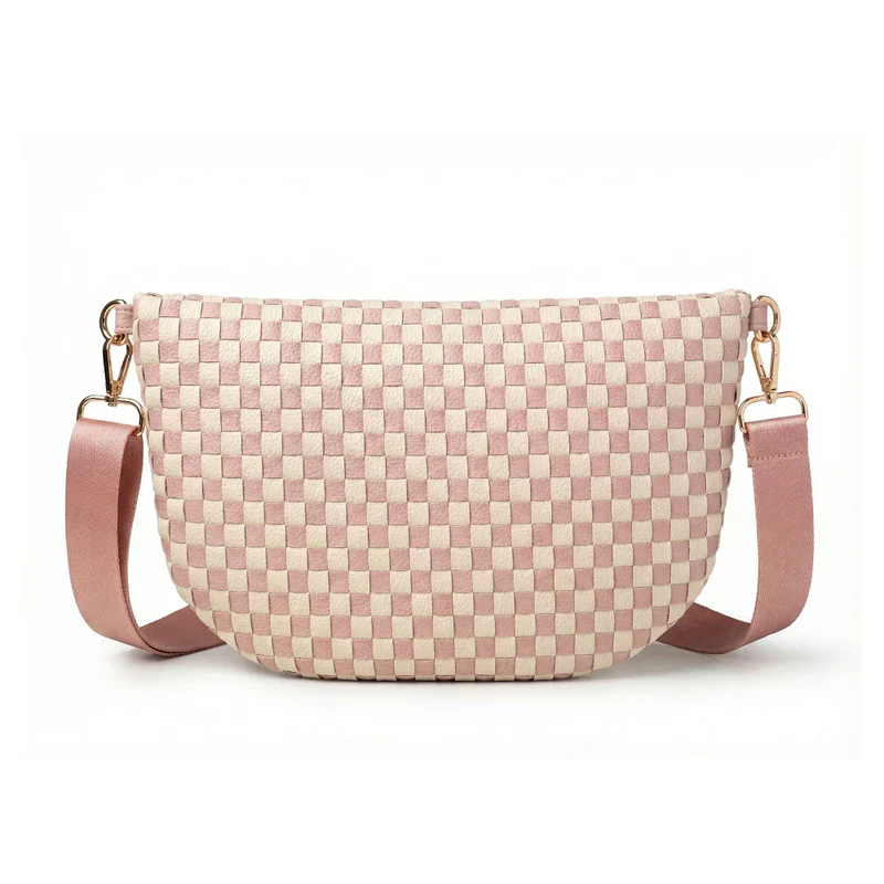 Kedzie Terrace Woven Crossbody in Pink - Image 5