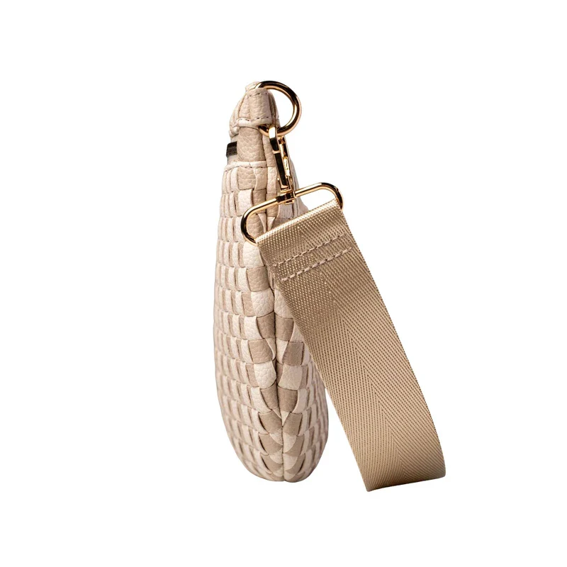 Kedzie Terrace Woven Crossbody in Taupe - Image 4