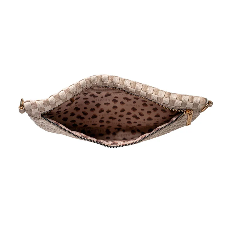 Kedzie Terrace Woven Crossbody in Taupe - Image 5