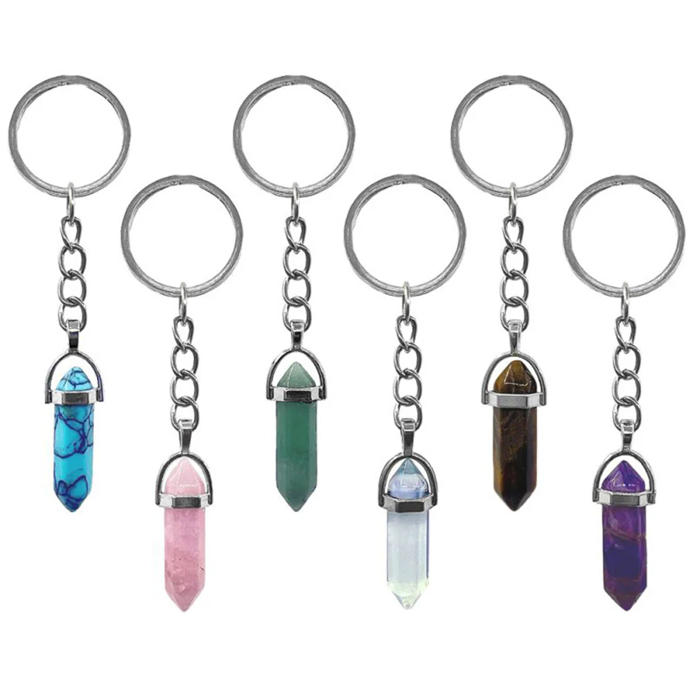 Metal Stone Pointed Keychain SALE