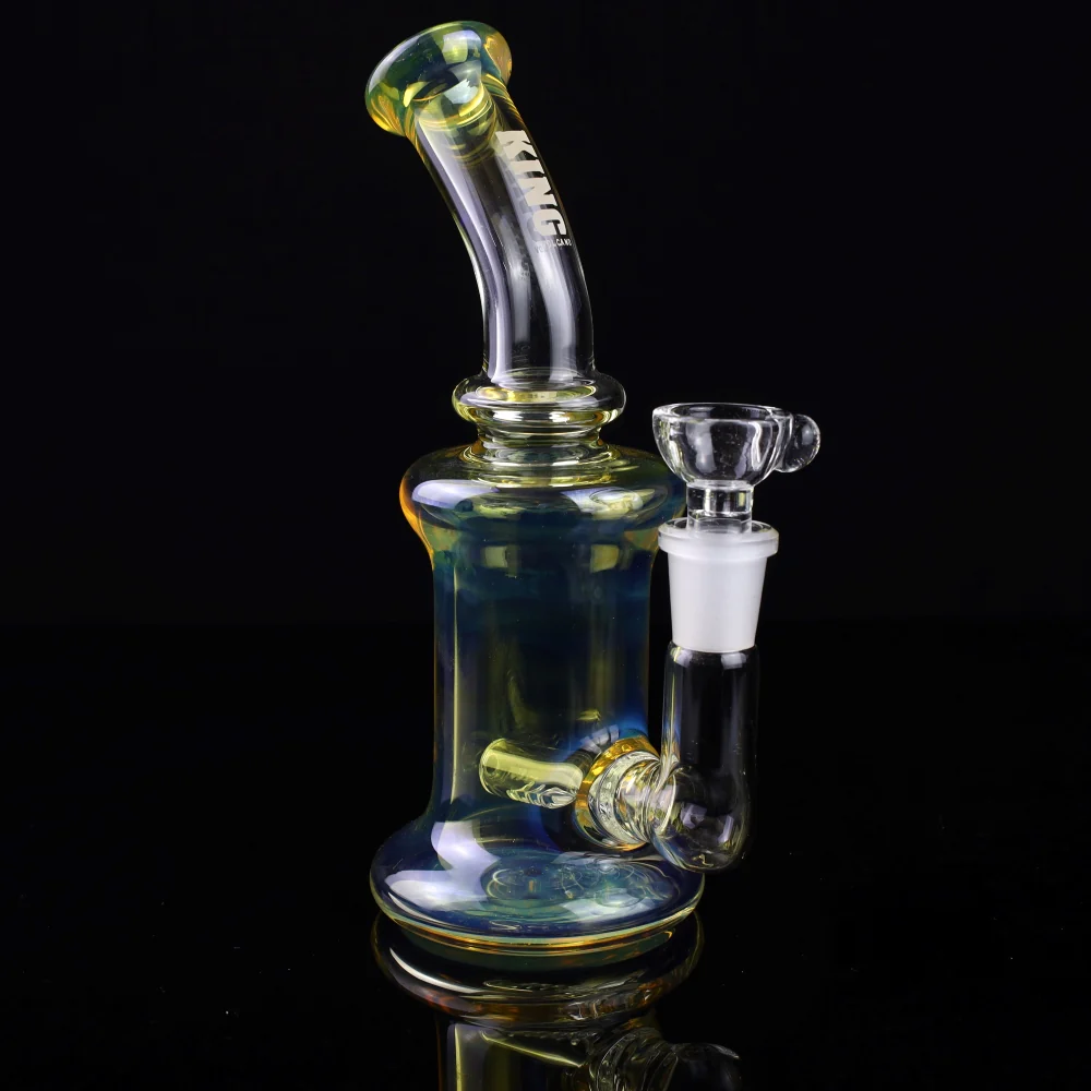 King Volcano 44mm Bent Neck Fume Inline 8" Rig - Image 5