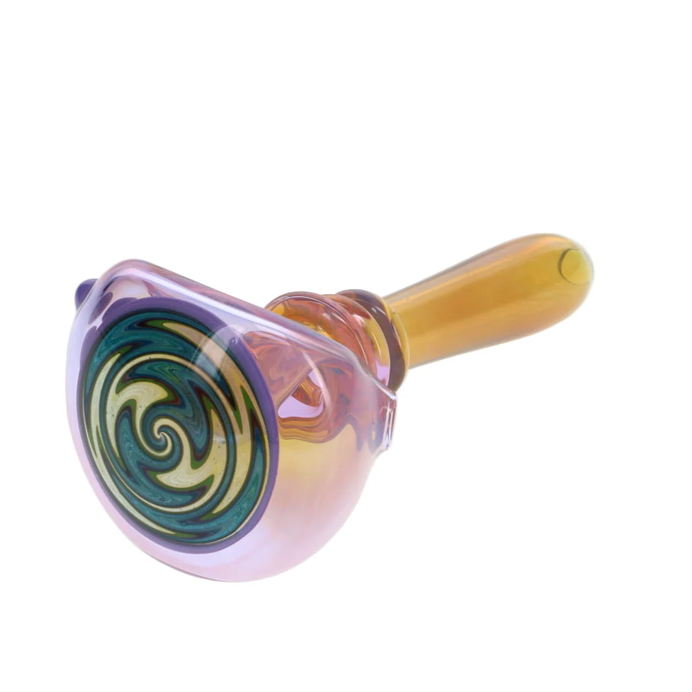 Kyle White Glass Color/Fume Triple Maria Wig Wag Cap Spoon - Image 4