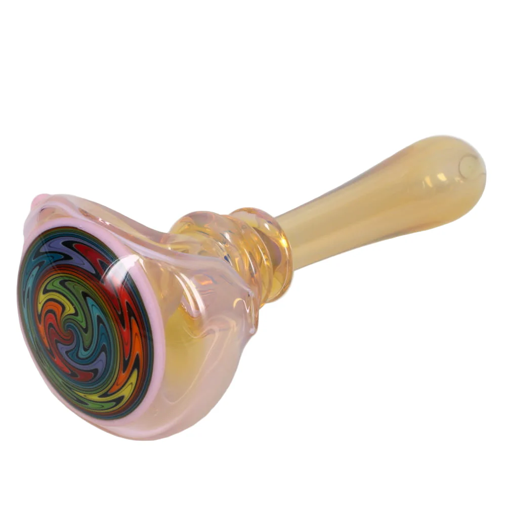 Kyle White Glass Color/Fume Triple Maria Wig Wag Cap Spoon - Image 7