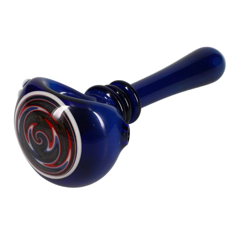 Kyle White Glass Color/Fume Triple Maria Wig Wag Cap Spoon - Image 9
