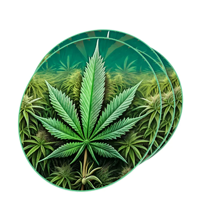 Colorful Weed Leaf Sticker - 2"