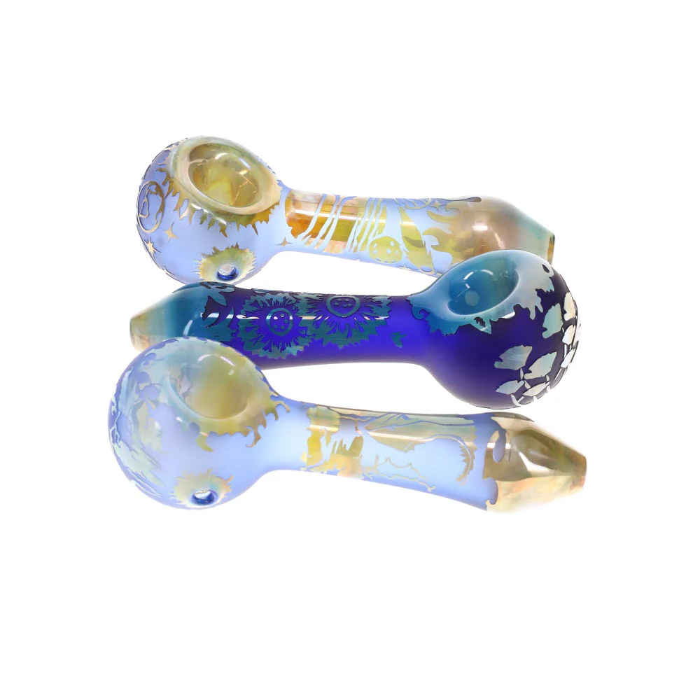 Liberty503 Glass Etched Solid Color Mini Spoon - Image 3