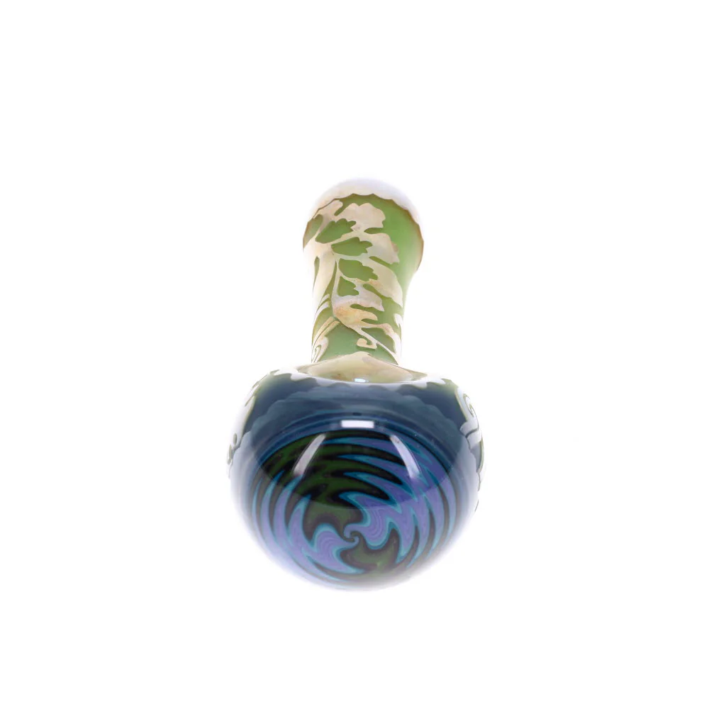 Liberty503 Glass Etched Triple Frit Wig Wag Spoon SALE - Image 2