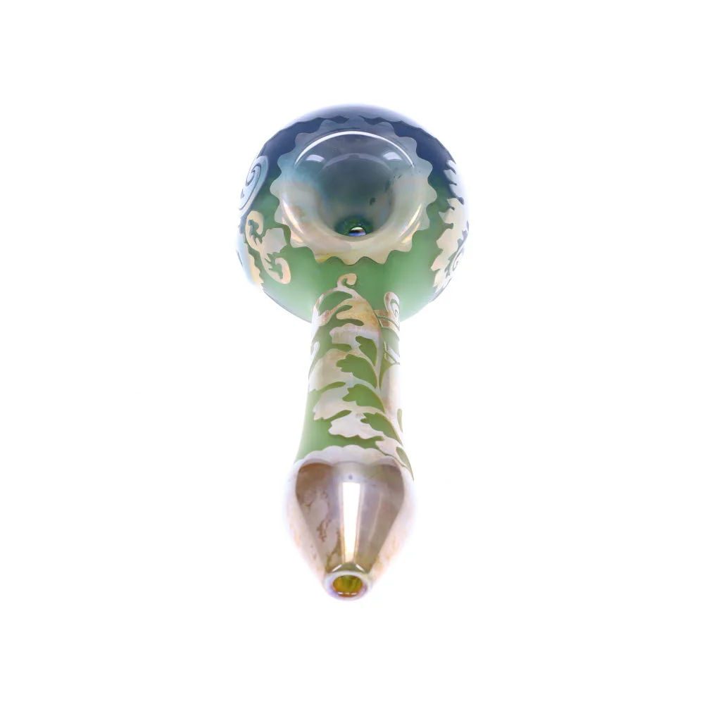 Liberty503 Glass Etched Triple Frit Wig Wag Spoon SALE - Image 4