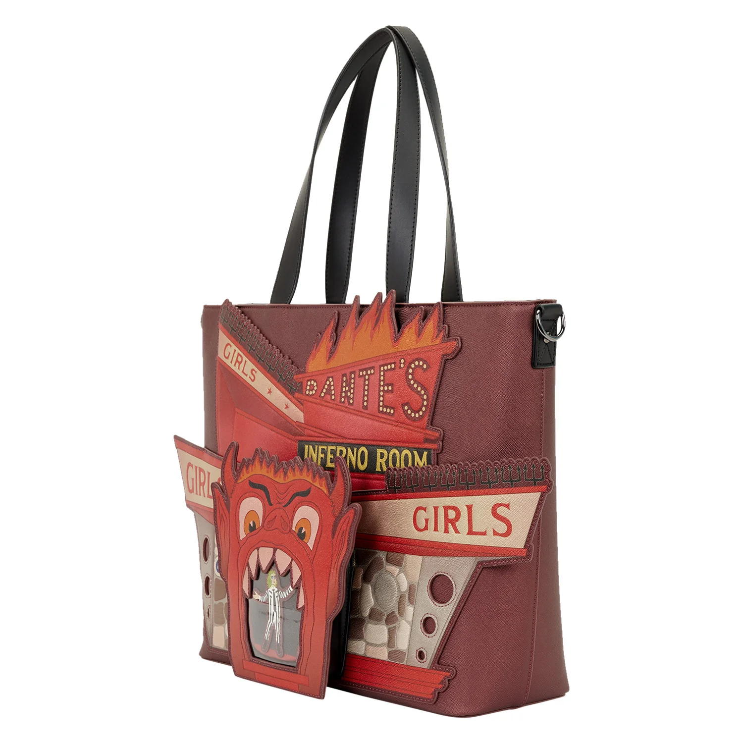 Loungefly Beetlejuice Dante's Inferno Room Tote Crossbody Bag with Coin Bag - Image 3