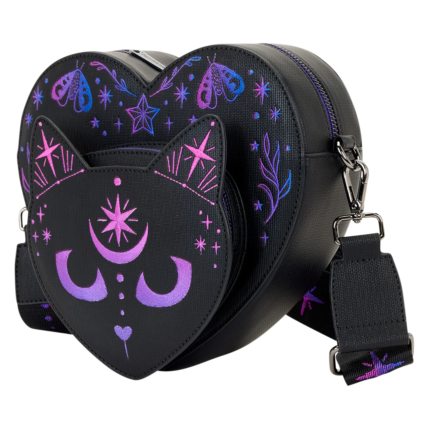 Loungefly Neon Cat Heart Figural Crossbody Bag - Image 2