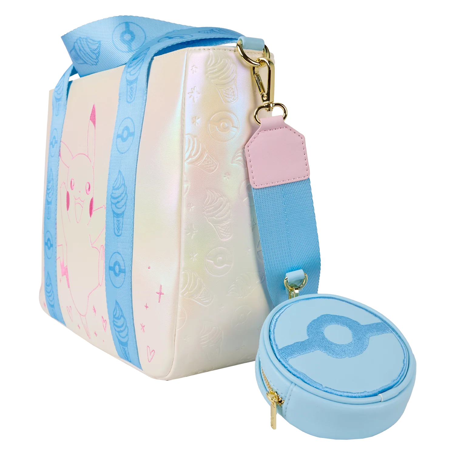 Loungefly Pokémon Iridescent Embossed Pikachu Tote Bag with Coin Bag - Image 4
