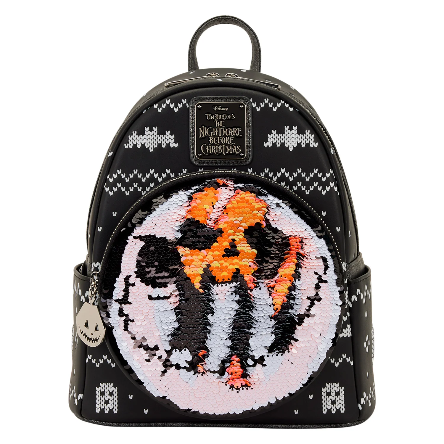 Loungefly The Nightmare Before Christmas Jack Skellington Reversible Sequins Mini Backpack - Image 2