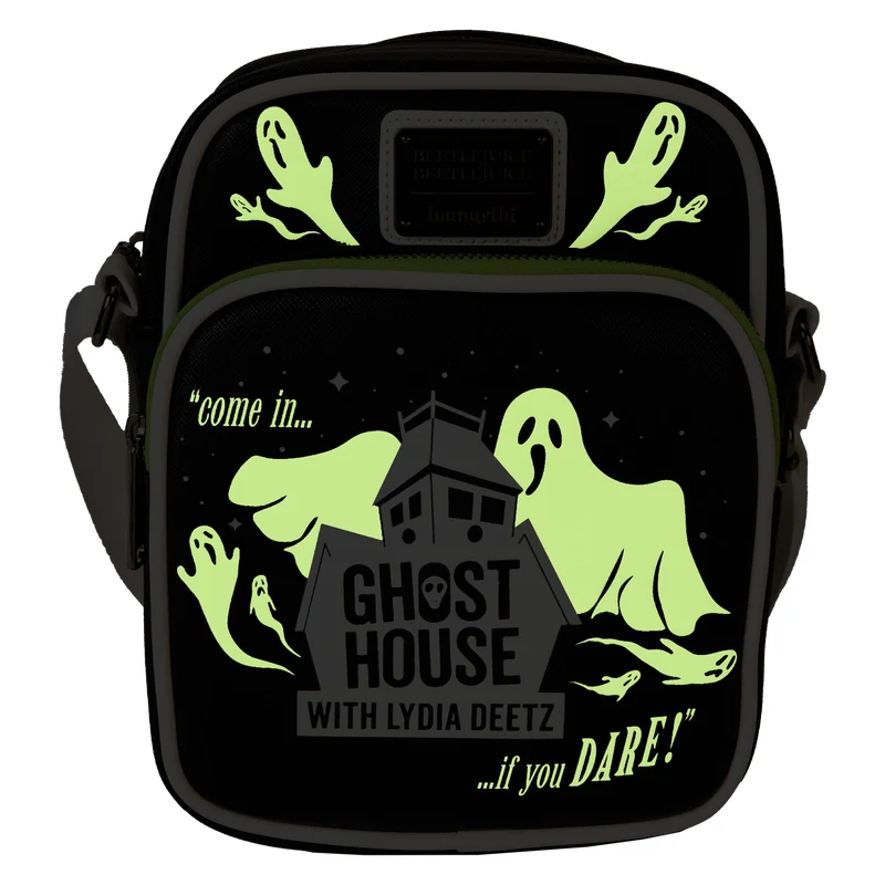 Loungefly Beetlejuice Beetlejuice Ghost House Glow Crossbody Bag SALE - Image 2