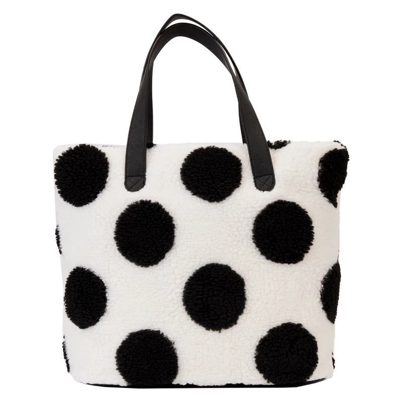 Loungefly Minnie Mouse Rocks the Dots Classic Sherpa Tote Bag SALE - Image 3