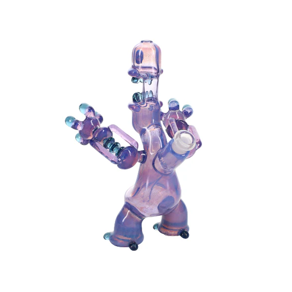 Luke Trzop Glass Bot Purple Large Bubbler - Image 2