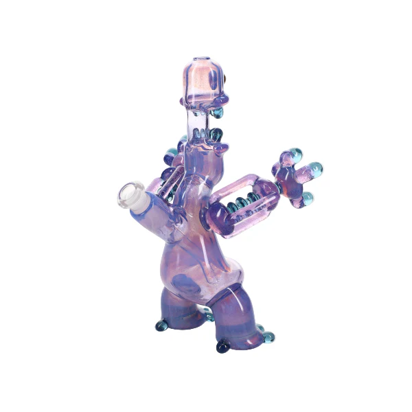 Luke Trzop Glass Bot Purple Large Bubbler - Image 3