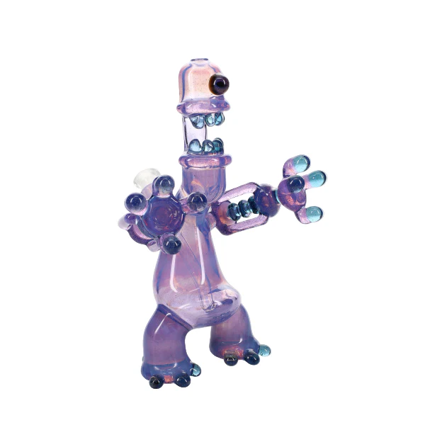 Luke Trzop Glass Bot Purple Large Bubbler - Image 4