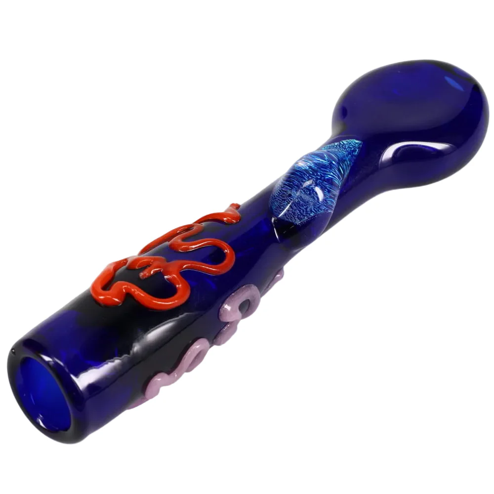Matty White Glass Color and Dichro Squiggle Chillum