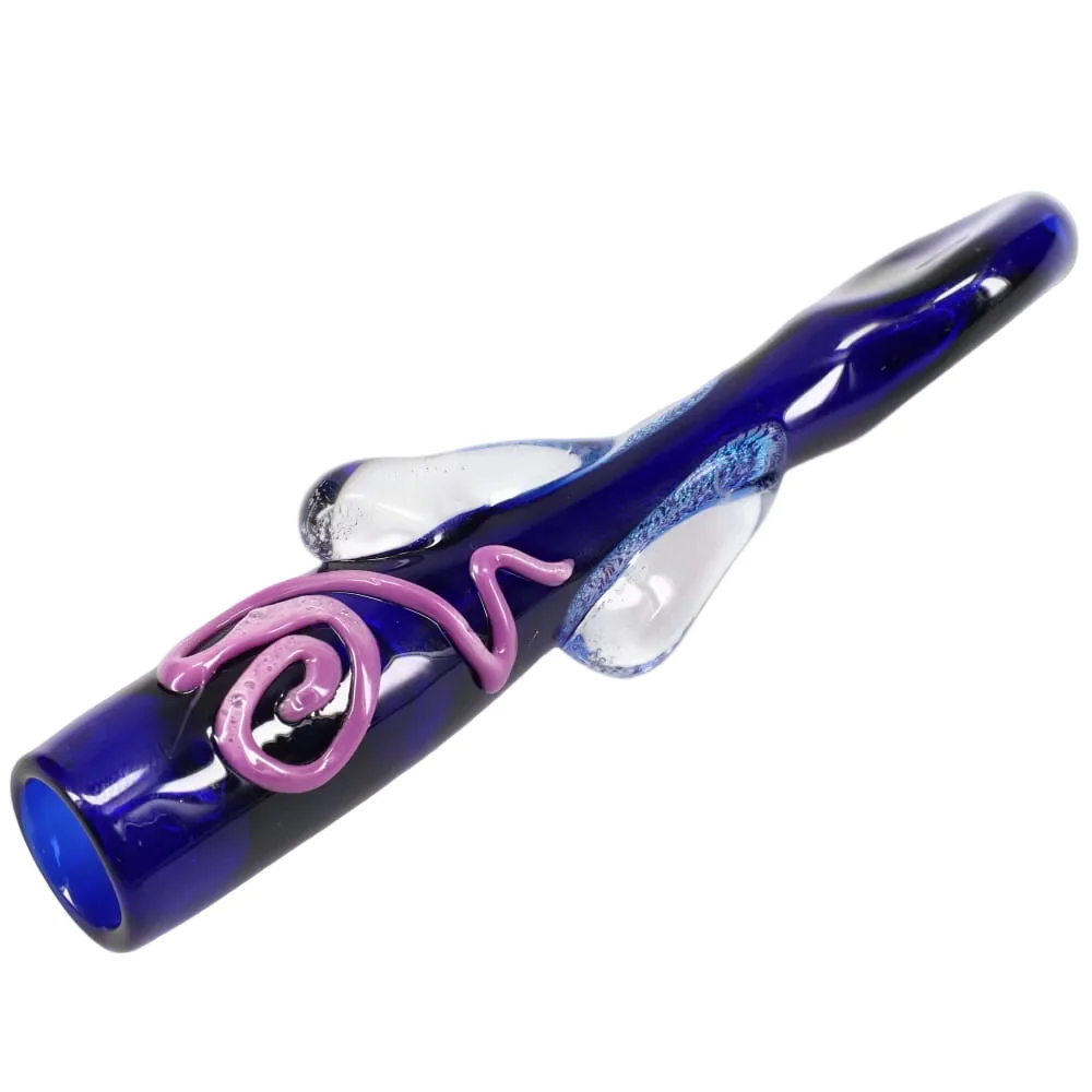 Matty White Glass Color and Dichro Squiggle Chillum - Image 6