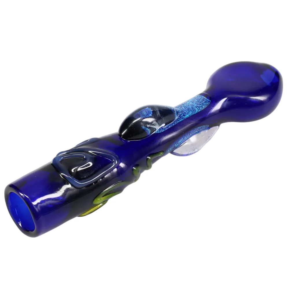 Matty White Glass Color and Dichro Squiggle Chillum - Image 7