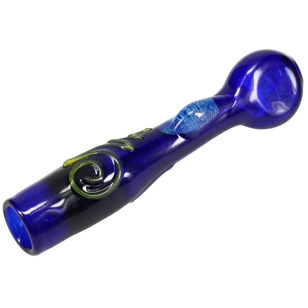 Matty White Glass Color and Dichro Squiggle Chillum - Image 8