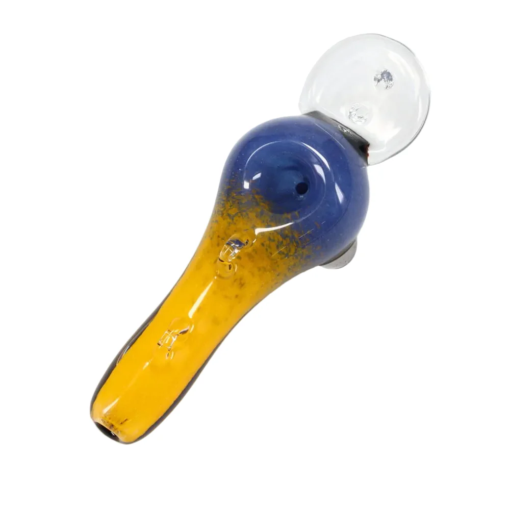 Matty White Glass Frit with Dichro Stripe Fishing Lure Spoon - Image 3