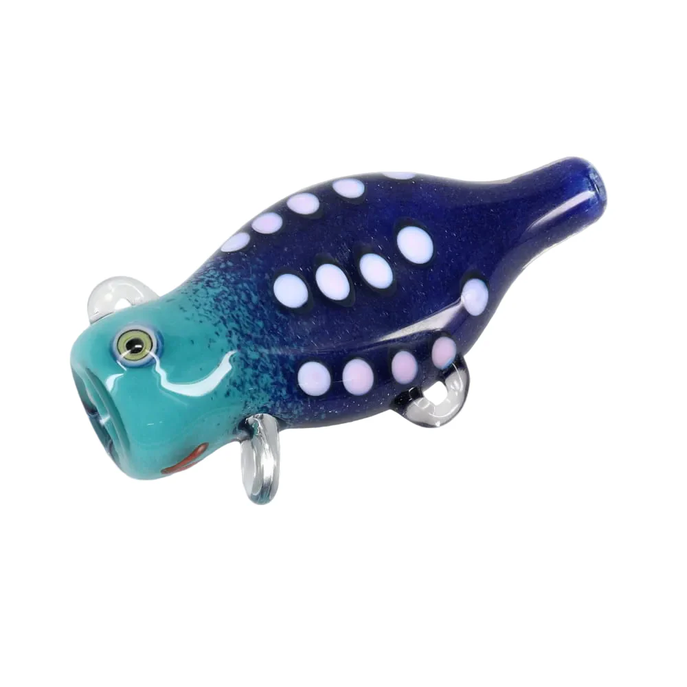 Matty White Glass Frog/Fish Assorted Chillum - Image 3