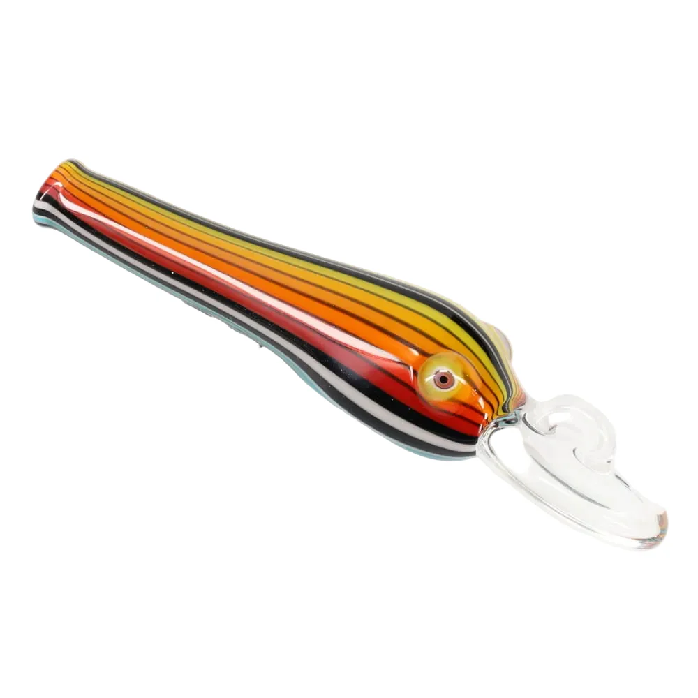 Matty White Glass Linework Fishing Lure Spoon - Assorted - Image 2