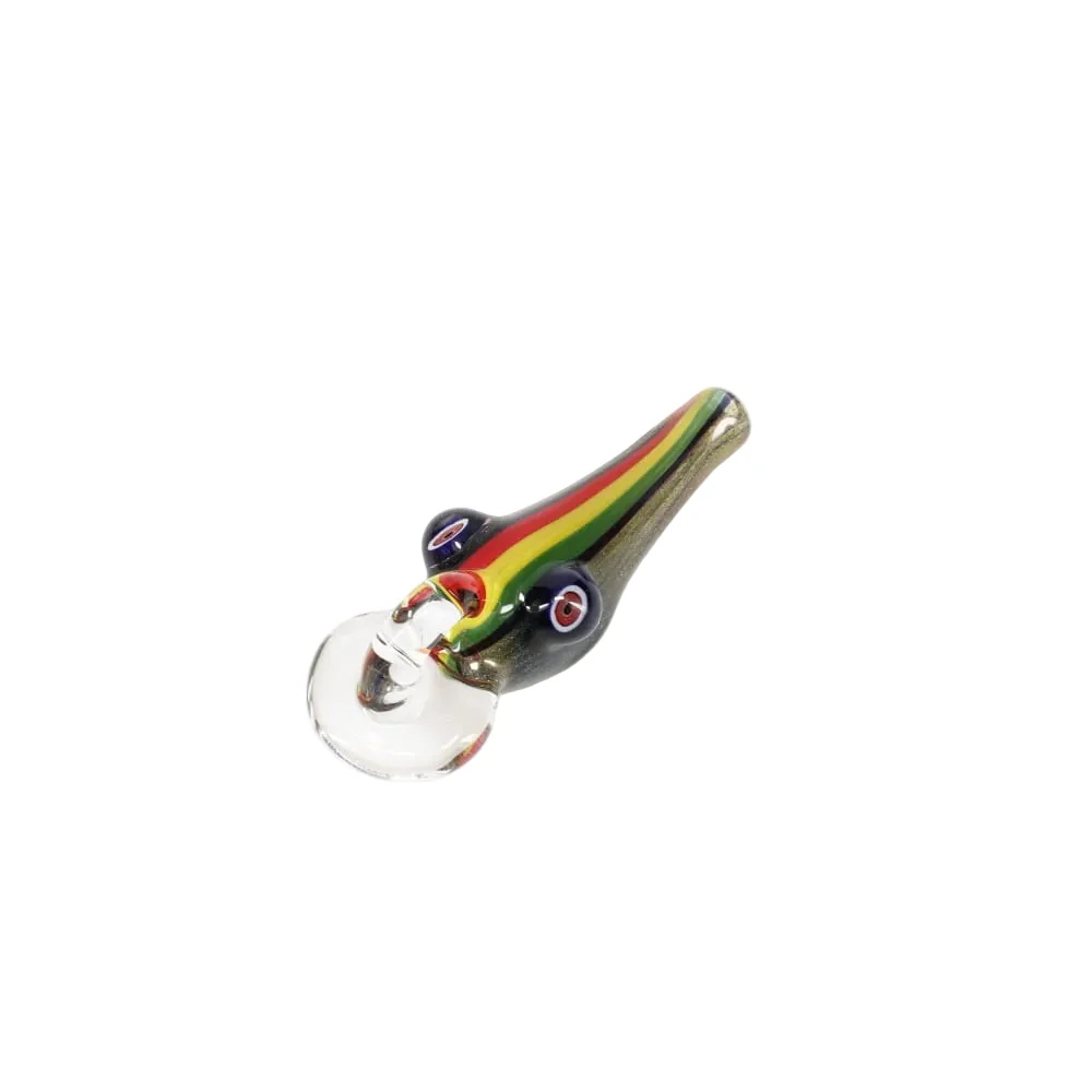 Matty White Glass Mini Linework Fishing Lure Spoon