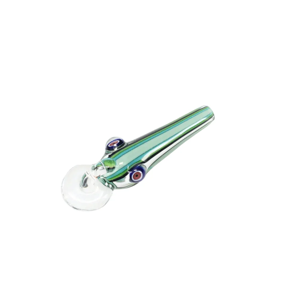 Matty White Glass Mini Linework Fishing Lure Spoon - Image 3