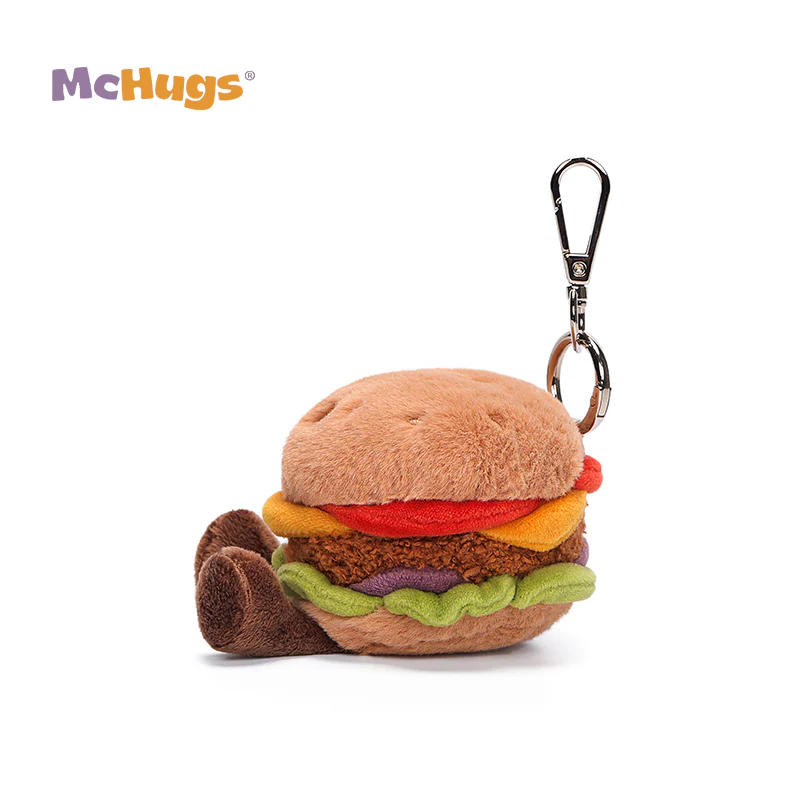 McHugs Juicy Cheeseburger Stuffed Animal Bag Clip - Image 4