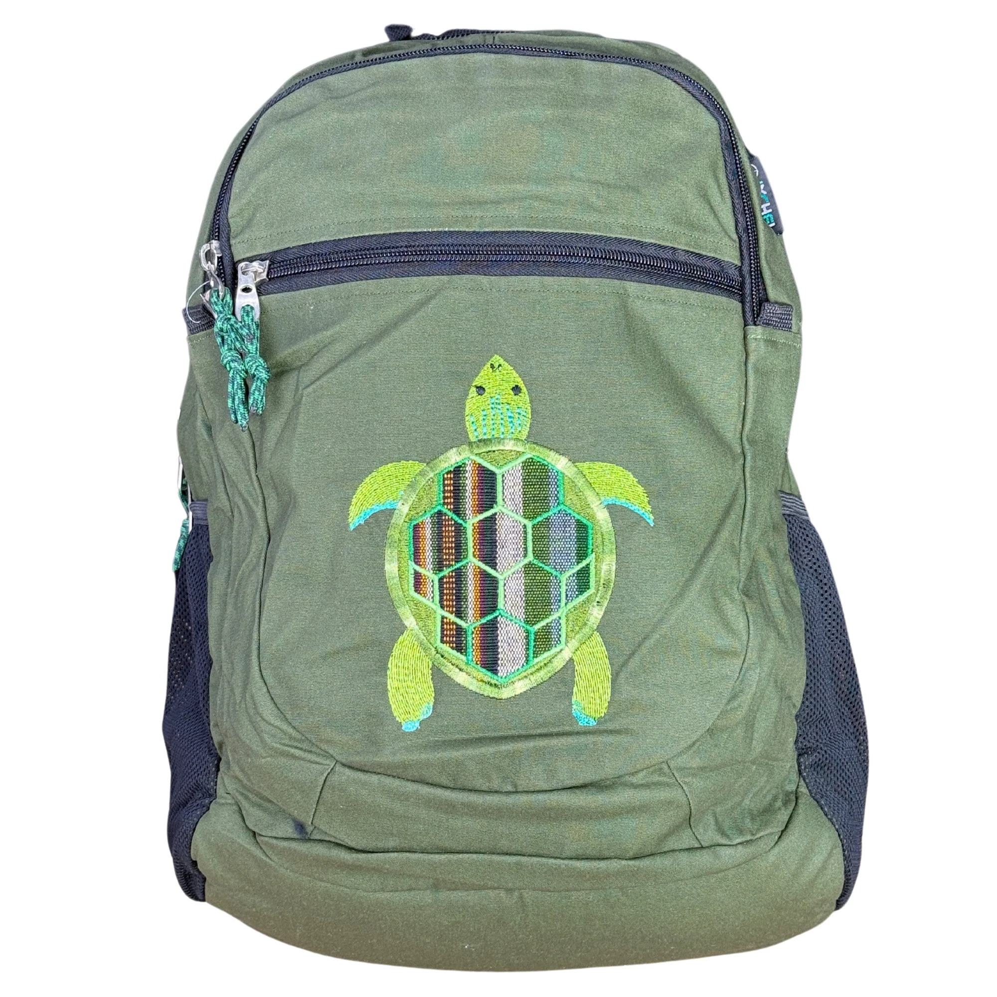 Ixchel Medium Backpack Denim With Terrapin Embroidery