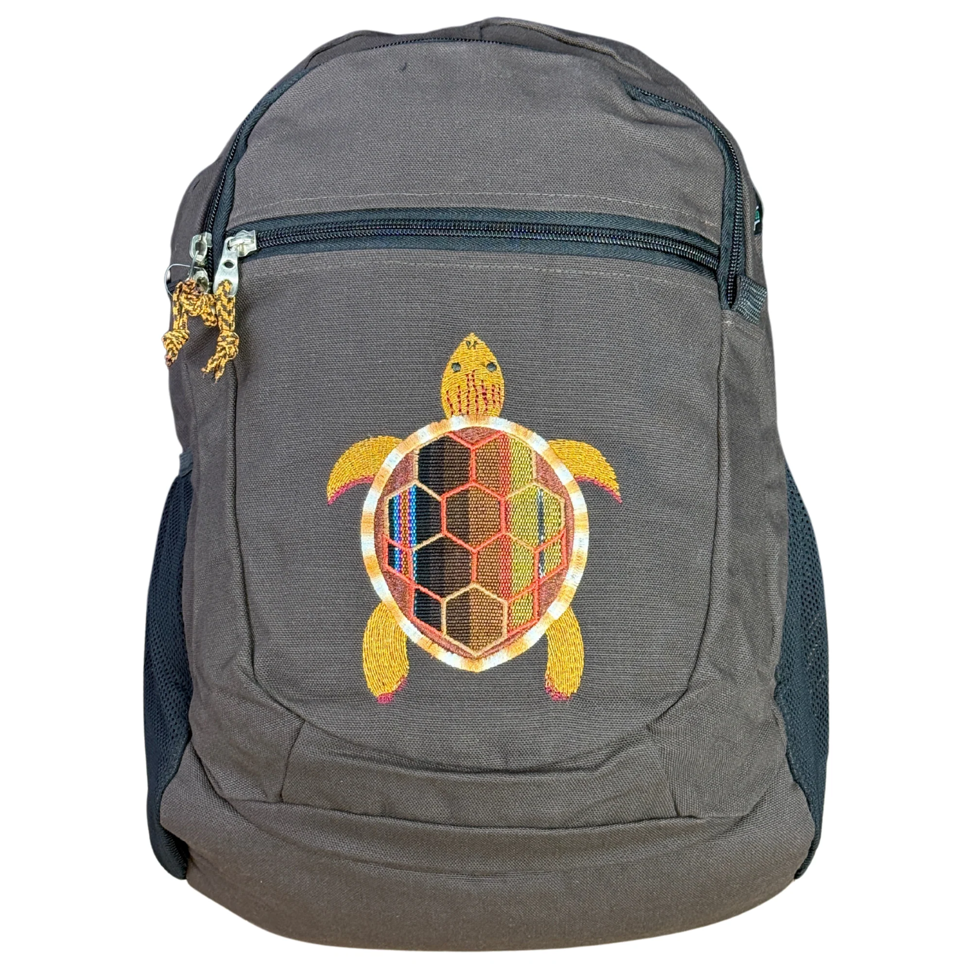 Ixchel Medium Backpack Denim With Terrapin Embroidery - Image 2