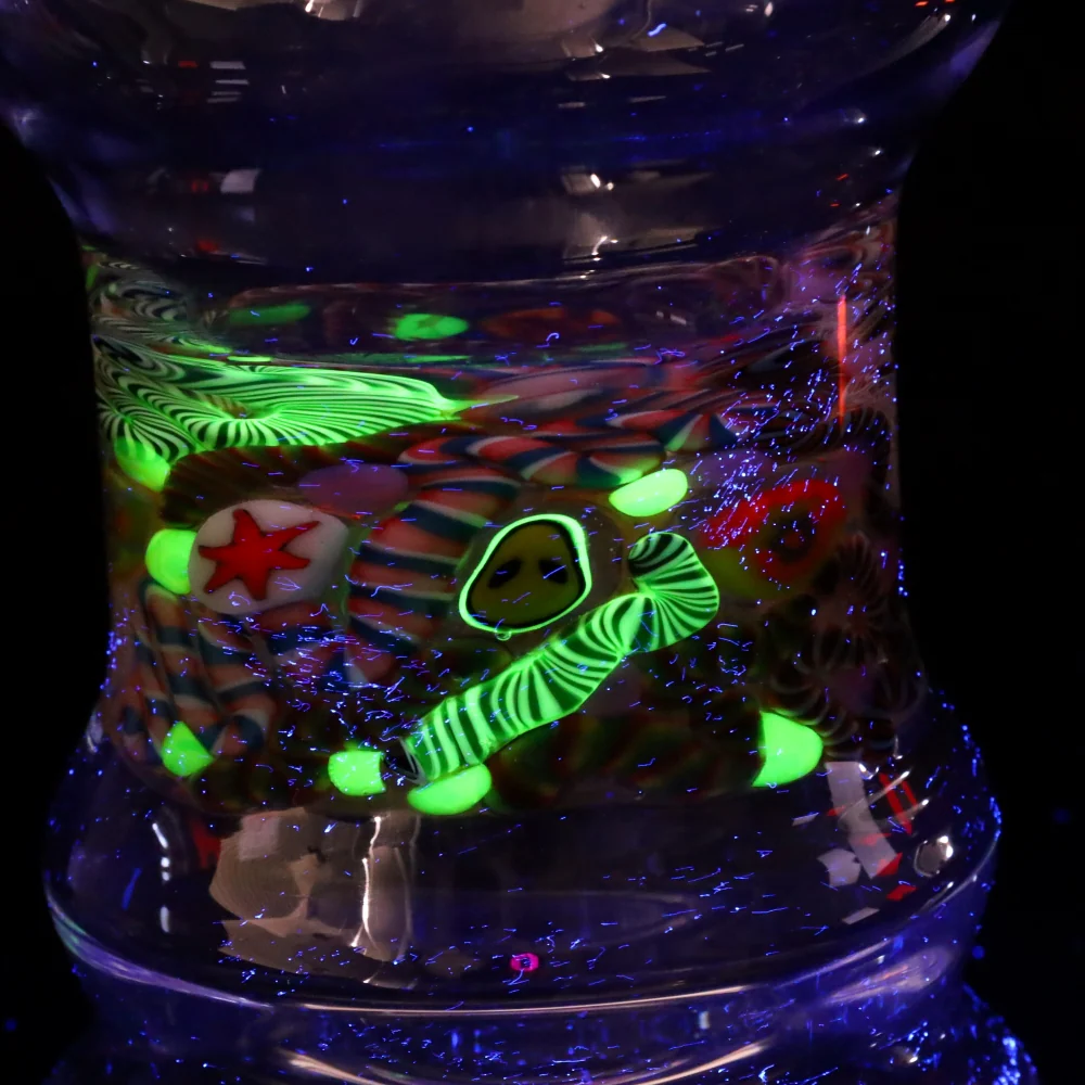 Millennium Glass Clear with Linework and Confetti Drinking Vessel 7 - Image 6